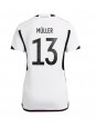 Německo Thomas Muller #13 Domácí Dres pro Dámské MS 2022 Krátký Rukáv